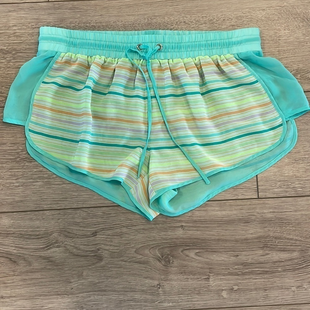 EC Victoriaโs Secret Teal / Multicolour Sleep shorts. Size Small